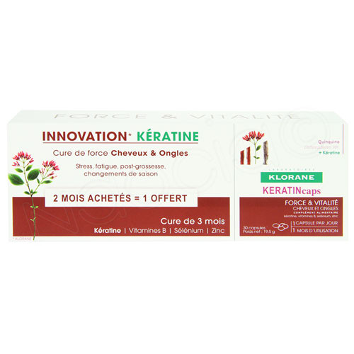 Keratincaps pack promoción 60 cápsulas + 30 cápsulas gratis