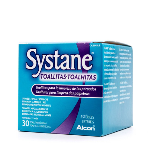 Systane toallitas húmedas estériles limpieza par 30 toallitas