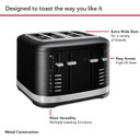 Kitchenaid® 4 Slice Toaster KMT4109BM