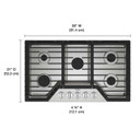 Whirlpool® 36-inch Gas Cooktop with EZ-2-Lift™ Hinged Cast-Iron Grates WCGK5036PS
