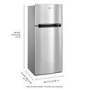 Whirlpool® 28-inch Wide Refrigerator Compatible With The EZ Connect Icemaker Kit – 18 Cu. Ft. WRT518SZFG