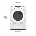 Whirlpool® 7.4 cu.ft Front Load Heat Pump Dryer with Intiutitive Touch Controls, Advanced Moisture Sensing YWHD560CHW