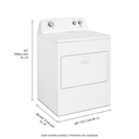 Whirlpool® 7.0 cu. ft. Top Load Electric Dryer with AutoDry™ Drying System YWED4850HW