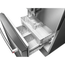 Kitchenaid® 20 cu. Ft. 30-Inch Width Standard Depth French Door Refrigerator with Interior Dispense KRFF300ESS