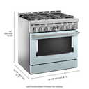 KitchenAid® 36'' Smart Commercial-Style Gas Range with 6 Burners KFGC506JMB