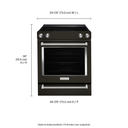 Kitchenaid® 30-Inch 5-Element Electric Slide-In Convection Range YKSEG700EBS