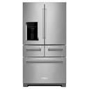 Kitchenaid® 25.8 Cu. Ft. 36 Multi-Door Freestanding Refrigerator with Platinum Interior Design KRMF706ESS