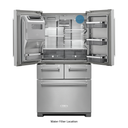 Kitchenaid® 25.8 Cu. Ft. 36 Multi-Door Freestanding Refrigerator with Platinum Interior Design KRMF706ESS