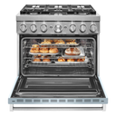 KitchenAid® 36'' Smart Commercial-Style Dual Fuel Range with 6 Burners KFDC506JMB