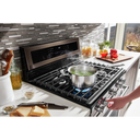 Kitchenaid® 30-Inch 5-Burner Gas Convection Range KFGG500EBS