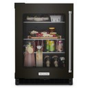 Kitchenaid® 24" Undercounter Refrigerator with Glass Door and Shelves with Metallic Accentsand with PrintShield™ Finish KURL314KBS