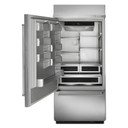 Kitchenaid® 20.9 Cu. Ft. 36" Width Built-In Stainless Bottom Mount Refrigerator with Platinum Interior Design KBBL306ESS