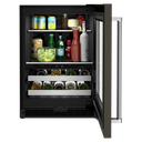 Kitchenaid® 24 Beverage Center with Glass Door and Metal-Front Racks KUBR314KBS