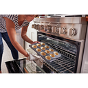 KitchenAid® 36'' Smart Commercial-Style Gas Range with 6 Burners KFGC506JSS