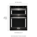 Kitchenaid® 30 Combination Wall Oven with Even-Heat™  True Convection (Lower Oven) KOCE500EBS