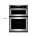 Kitchenaid® 30 Combination Wall Oven with Even-Heat™  True Convection (Lower Oven) KOCE500ESS