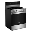 Whirlpool® 30-inch Smart Electric Range with  True Convection, No Preheat Air Fry, WipeClean™ Coating, Steam/Self Cleaning, Rapid Preheat 5.3 CuFt Capacity YWFES7530RZ