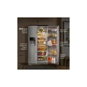 Kitchenaid® 20.8 Cu. Ft. Counter-Depth Side-by-Side Refrigerator with Exterior Ice and Water Dispenser in PrintShield™ Finish KRSC536RPS