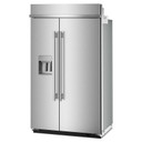 Kitchenaid® 29.4 Cu. Ft. 48" Built-In Side-by-Side Refrigerator features Exterior Water and Ice Dispenser with Measured Fill KBSD748SPS