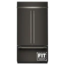 Kitchenaid® 24.2 Cu. Ft. 42" Built-In French Door Bottom Mount Refrigerator with Platinum Interior KBFN542SBE
