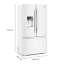 Whirlpool® 36-inch Wide True Counter Depth 3-Door French Door Refrigerator - 23.4 cu. ft. WRFC5036RW