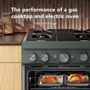 KitchenAid® 30-Inch 4 Burner Commercial-Style Dual Fuel Range with No Preheat Air Fry Mode KFDS930SJP