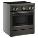 Kitchenaid® 30-Inch 4-Element Induction Freestanding Commercial-Style Range with Air Fry KFIS930SBE