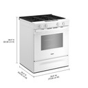 Whirlpool® 30-inch Gas Smart Range with No Preheat Mode and Steam Clean WSGS3330TW