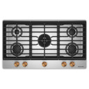 Kitchenaid® Gas-on-Metal Cooktop with an Integrated Wok Grate and CookShield™ Finish KCGK736SSS