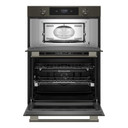 Kitchenaid® 30-inch Smart Electric Combo Wall Oven with Intelligent Cooking Camera - Black Ore KOEC930SBE