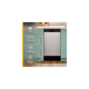 Whirlpool® 18" Stainless Steel Dishwasher with Half Load Cycle and Triple Spray Arms - 48 dBA WDFS5118SS