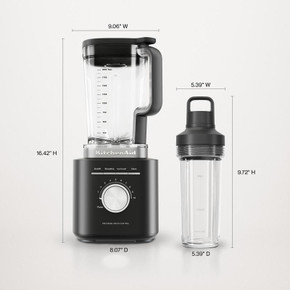 KitchenAid® Pure Power Blender with 2 Personal Blending Jars KSB2078BM