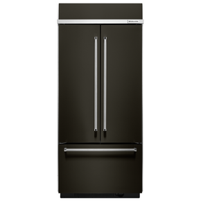 Kitchenaid® 20.8 Cu. Ft. 36 Width Built In Stainless Steel French Door Refrigerator with Platinum Interior Design KBFN506EBS