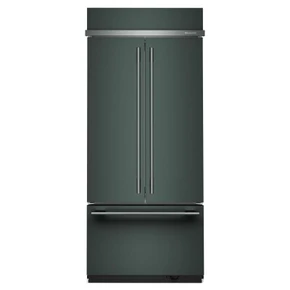 Kitchenaid® 20.8 Cu. Ft. 36" Built-In French Door Bottom Mount Refrigerator with Platinum Interior KBFN536SJP