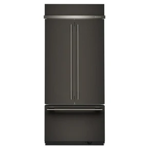 Kitchenaid® 20.8 Cu. Ft. 36" Built-In French Door Bottom Mount Refrigerator with Platinum Interior KBFN536SBE