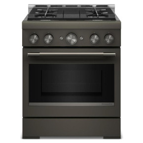 KitchenAid® 30-Inch 4 Burner Commercial-Style Gas Range with No Preheat Air Fry Mode KFGS930SBE