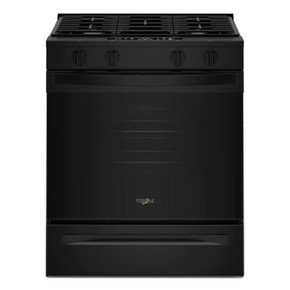 Whirlpool® 30-inch Gas Smart Range with No Preheat Mode and Steam Clean WSGS3330TB