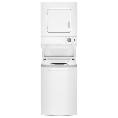 Whirlpool® 1.8 cu.ft I.E.C. Electric Stacked Laundry Center 6 Wash cycles and AutoDry™ YWET4024HW