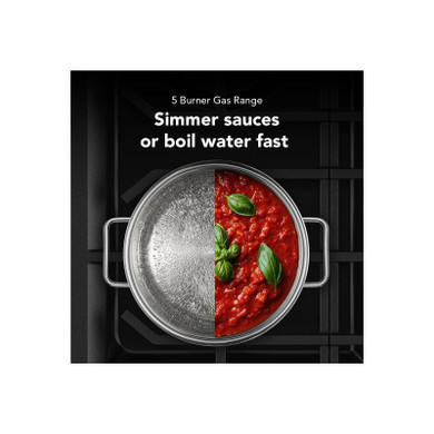 Kitchenaid® 5.0 Cu. Ft. Smart Slide-in Gas Range with Convection Cooking Modes KSGS330SPS