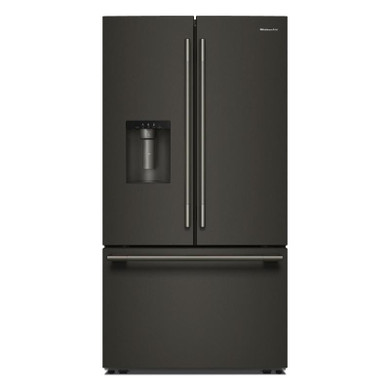 Kitchenaid® 30 cu. ft. French Door Refrigerator with Exterior Water and Ice KRFF436SBE