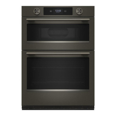 Kitchenaid® 30-inch Smart Electric Combo Wall Oven with Assisted Cooking Modes - Black Ore KOEC730SBE