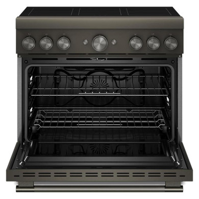 KitchenAid® 36-Inch 6-Element Induction Freestanding Commercial-Style Range with Air Fry KFIS936SBE