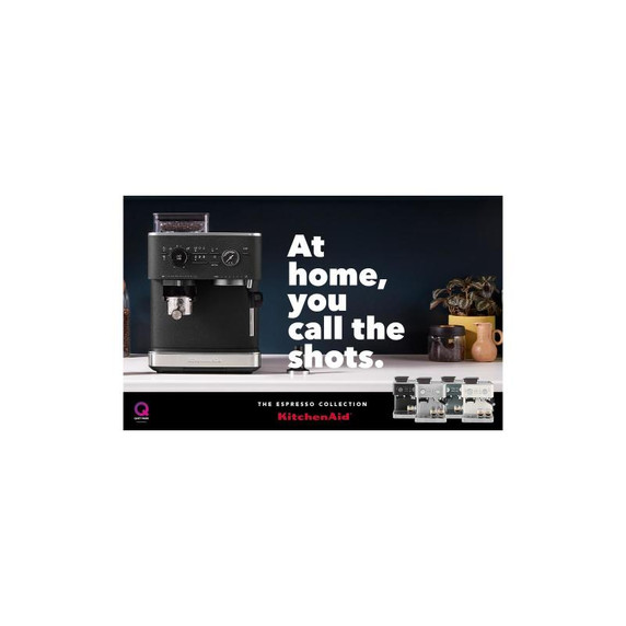 KitchenAid.ca Exclusive Colour - Semi Automatic Espresso Machine with Burr Grinder KES6551BK