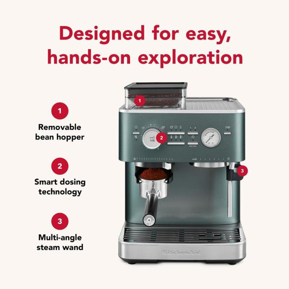 Kitchenaid® Semi Automatic Espresso Machine with Burr Grinder KES6551JP