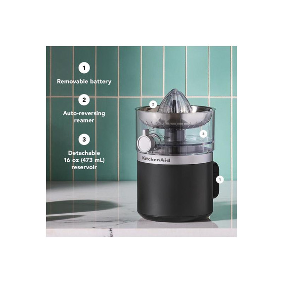 KitchenAid Go™ Cordless Citrus Juicer - battery sold separately KCJR160BM