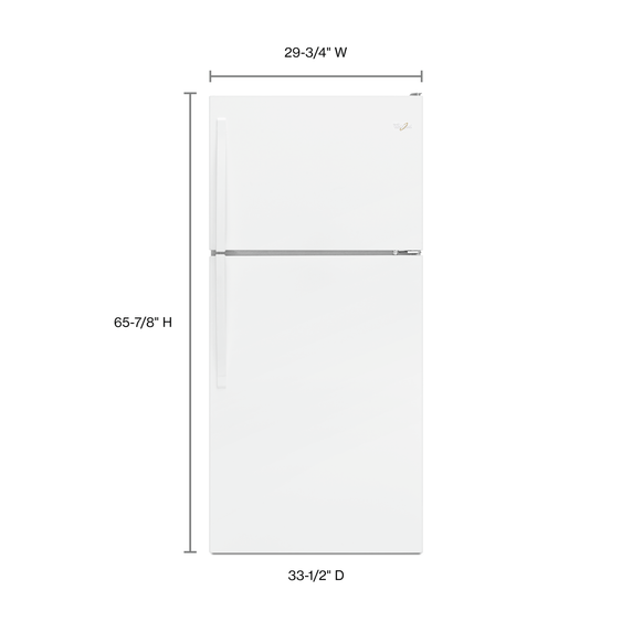 Whirlpool® 30 Wide Top-Freezer Refrigerator WRT148FZDW