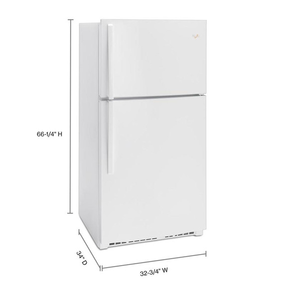 Whirlpool® 33" Wide Top-Freezer Refrigerator with Optional EZ Connect Icemaker Kit WRT541SZDW