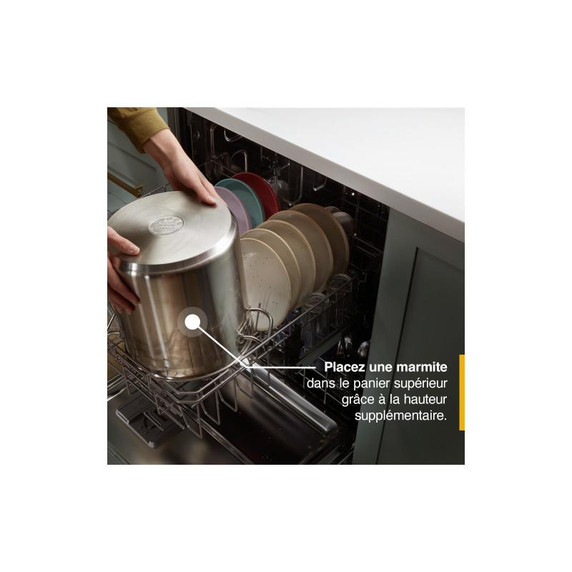 Whirlpool® 24” Stainless Steel Dishwasher with AI Intelligent Wash and Tall Top Rack WDT740SALZ