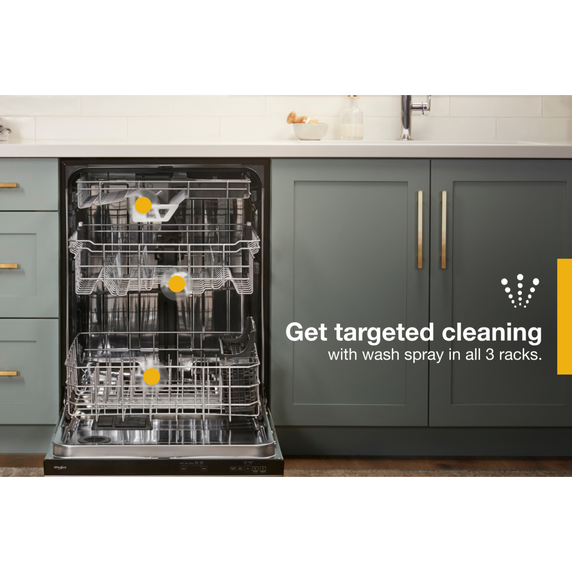 Whirlpool® Fingerprint Resistant Dishwasher with 3rd Rack & Large Capacity WDT970SAKV