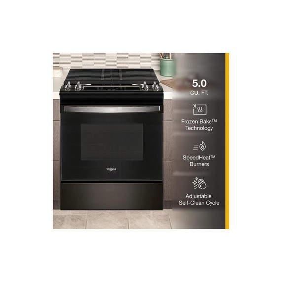 5.0 Cu. Ft. Whirlpool® Gas Range with Frozen Bake™ Technology WEG515S0LV 5.0 Cu. Ft. Whirlpool® Gas Range with Frozen Bake™ Technology WEG515S0LV